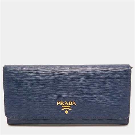 Prada Vitello Move Leather Continental Wallet 